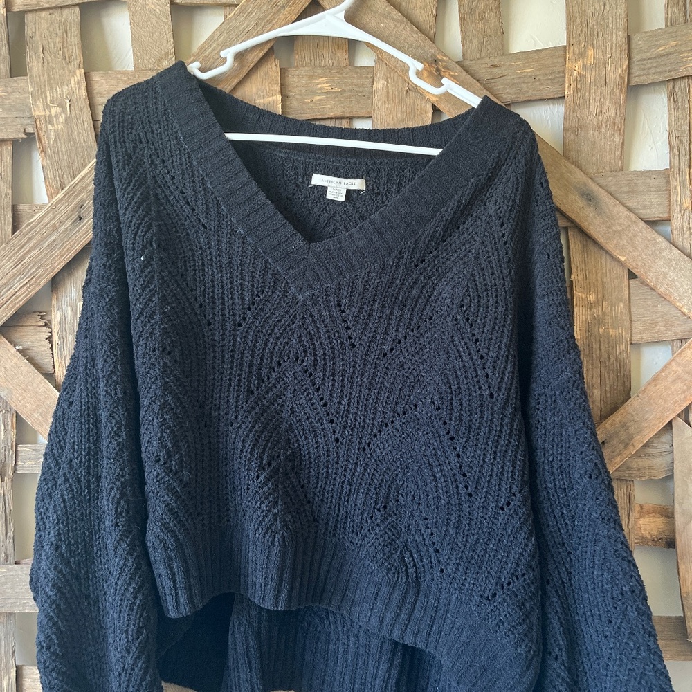 American Eagle V-Neck Black Sweater